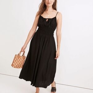 Madewell linen blend Sophia cami midi dress